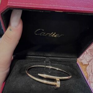 Cartier juste un clou large nail bracelet size 17 rose gold